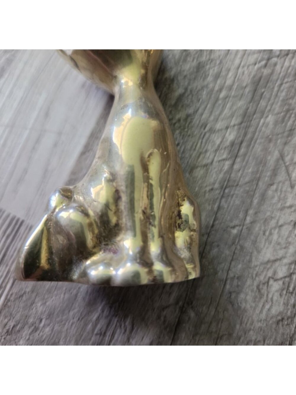 Vintage Brass Cat 3.5" Figurine Mid Century Modern Minimalist Desk Decor MCM - Picture 5 of 12